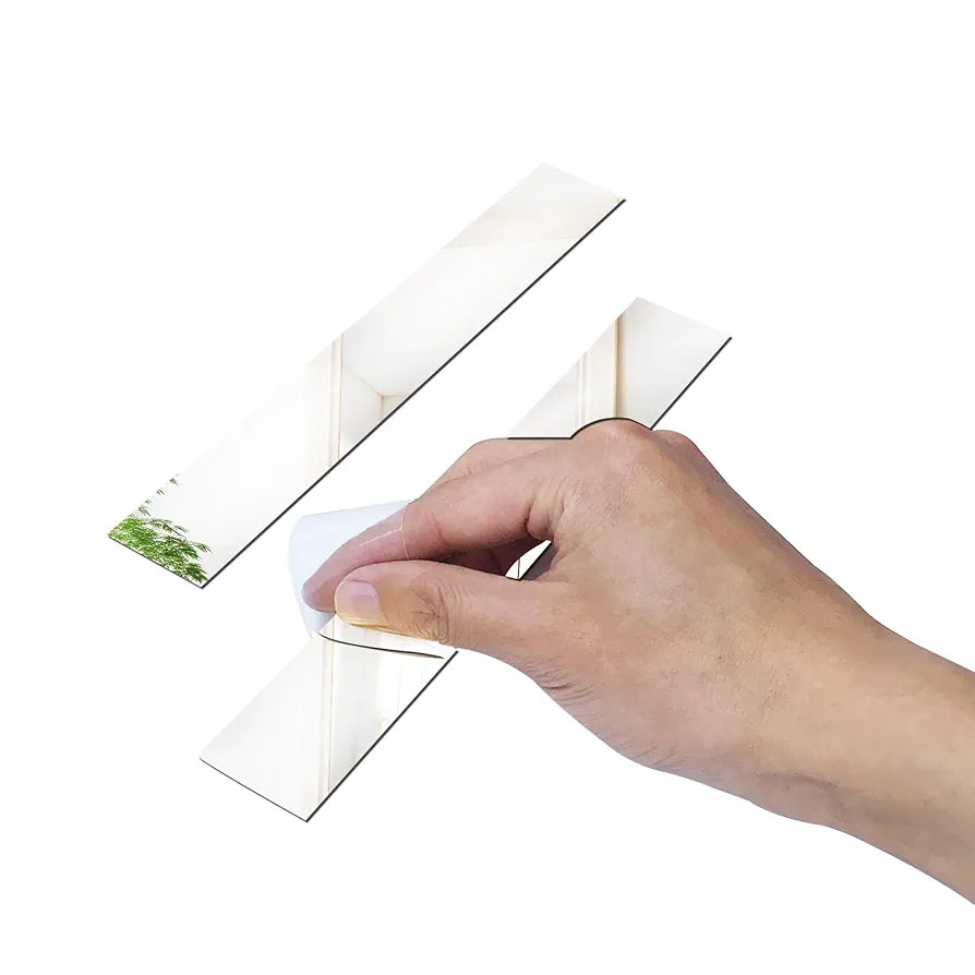 Acrylic Strips Mirror Home Wall Décor / Silver Color