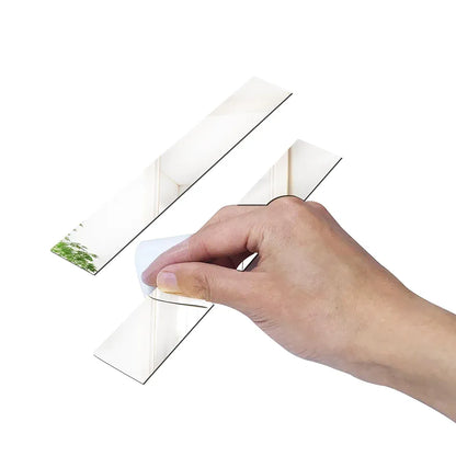 Acrylic Strips Mirror Home Wall Décor / Silver Color