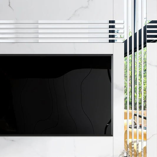 Acrylic Strips Mirror Home Wall Décor / Silver Color