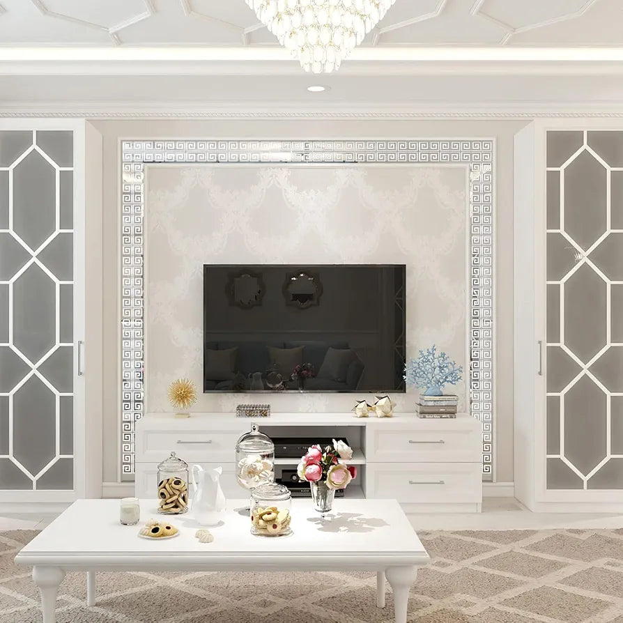 Versace Border Greek Mirror / Silver Color
