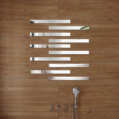 Acrylic Strips Mirror Home Wall Décor / Silver Color