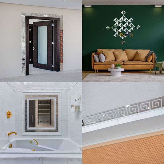 Versace Border Greek Mirror / Silver Color