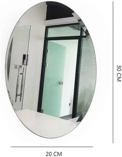Modern Oval Shape Self-Adhesive Mirror Sticker