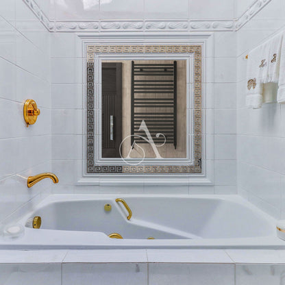 Versace Border Greek Mirror / Silver Color